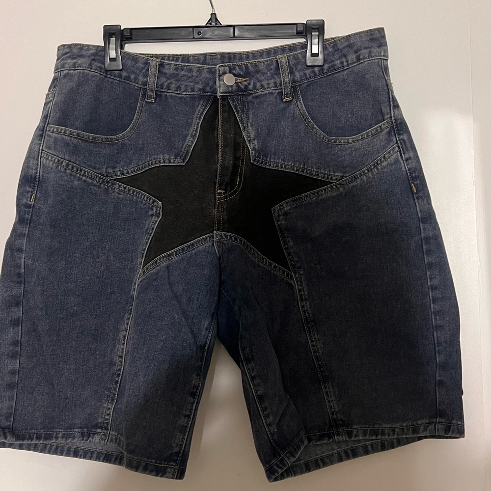 Romwe star patchwork denim shorts! Size 36